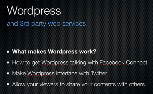 Presentation – WordPress and 3rd Party Web Applications – OC Podcasters